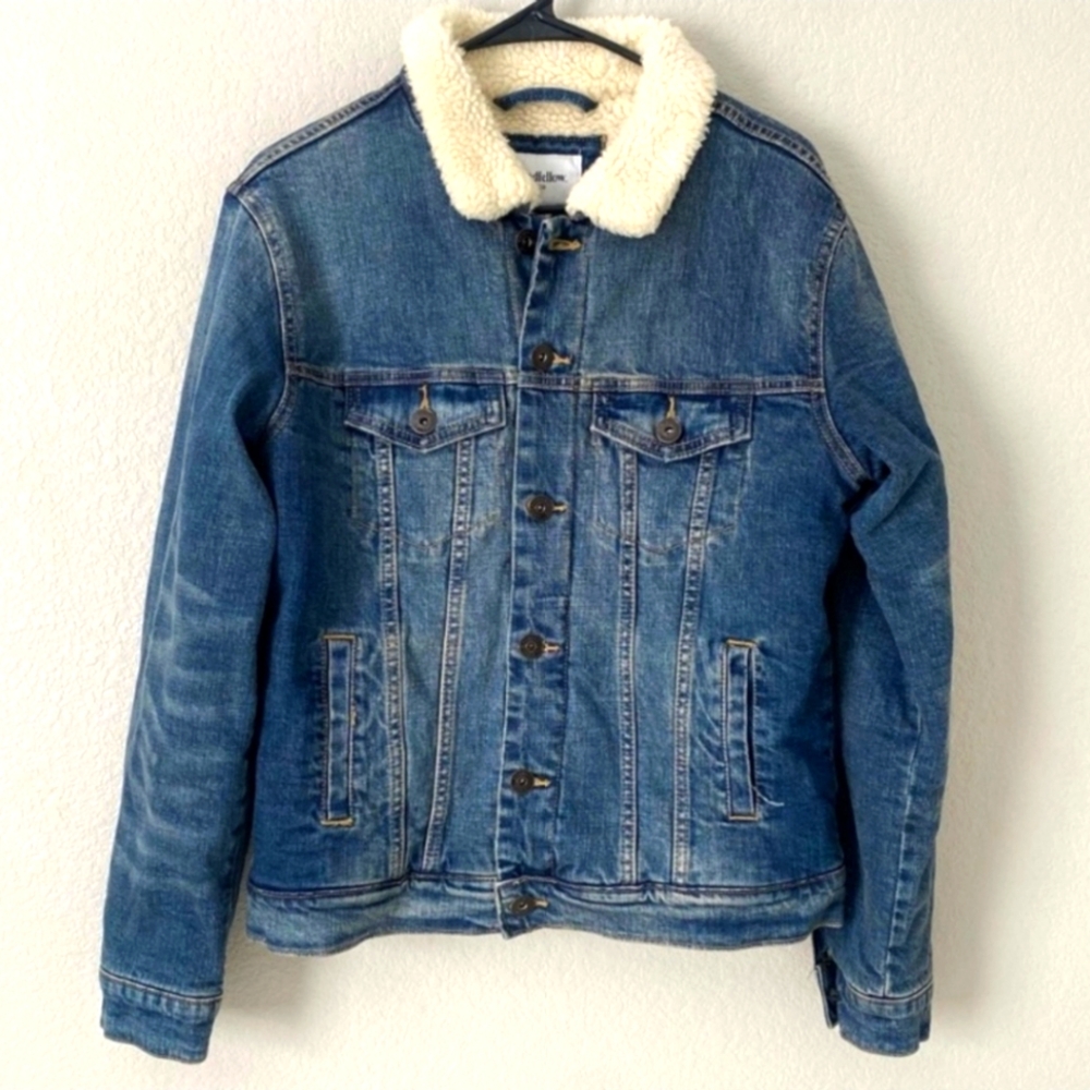 Denim Sherpa-Lined Jacket